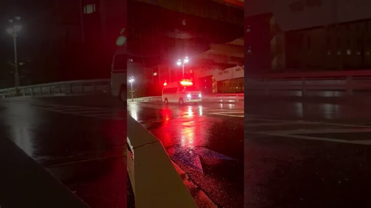 【ダブル台風/地震発生】緊急走行/東京消防庁/救急車