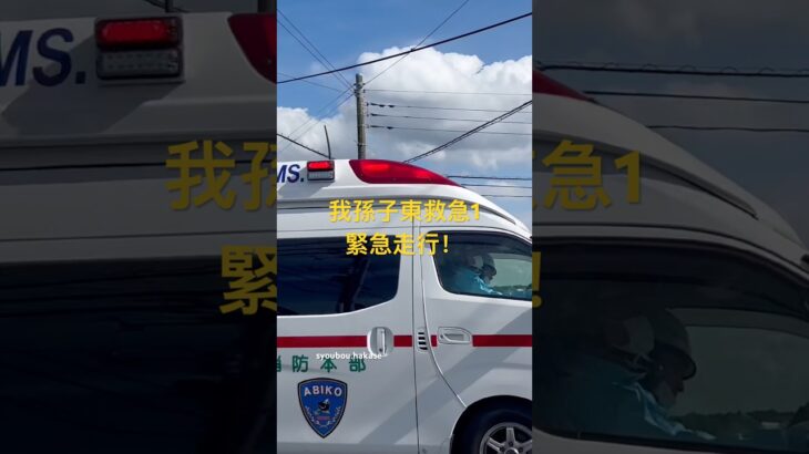（緊急走行🚨）我孫子市消防本部　東救急1緊急走行‼️病院へ急行⁉️ #緊急車両 #救急車 #我孫子市