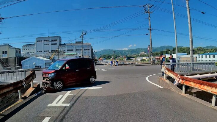 【交通事故】谷山港 水樽橋 １名救急搬送 パトカー2台臨場 鹿児島県警南署