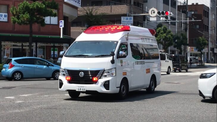 【緊急走行】なかなか道を譲ろうとしてくれない一般の車。大阪市消防局　A395