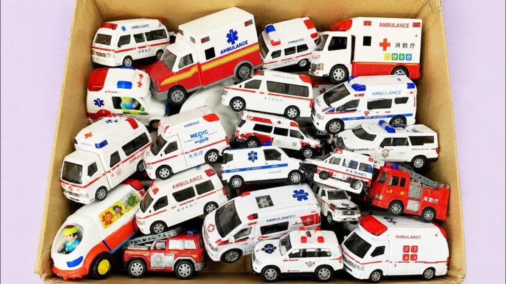 救急車のミニカー！緊急走行テスト！坂道走る☆Ambulance Minicar Run Down The Slope. Emergency Drive Test