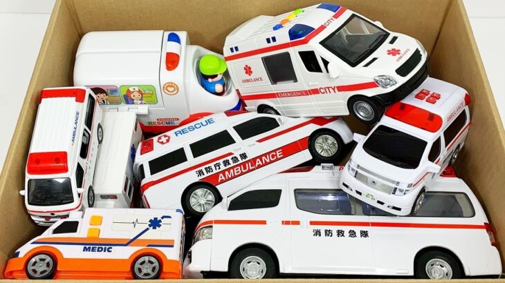 救急車のミニカー走る☆緊急走行テスト☆坂道走るよ｜ Ambulance miniature car runs! Emergency driving test