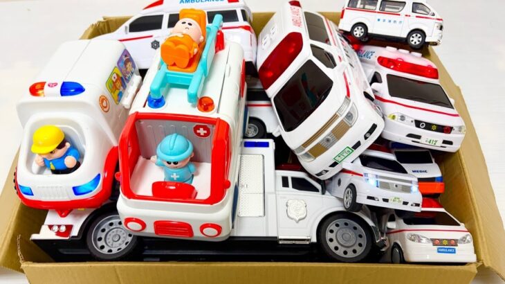 救急車のミニカー走る！緊急走行テスト！坂道走る☆Ambulance minicar runs in an emergency! Slope driving test!