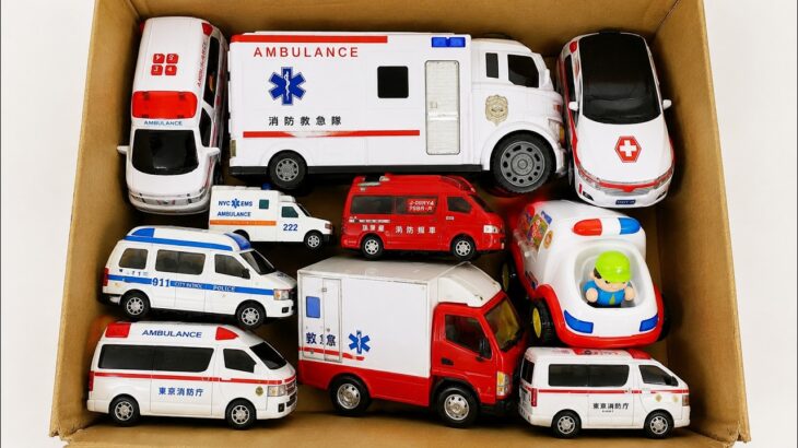 救急車のミニカー走る！緊急走行テスト！坂道走行です☆ Ambulance minicar runs in an emergency with sirens sounding!