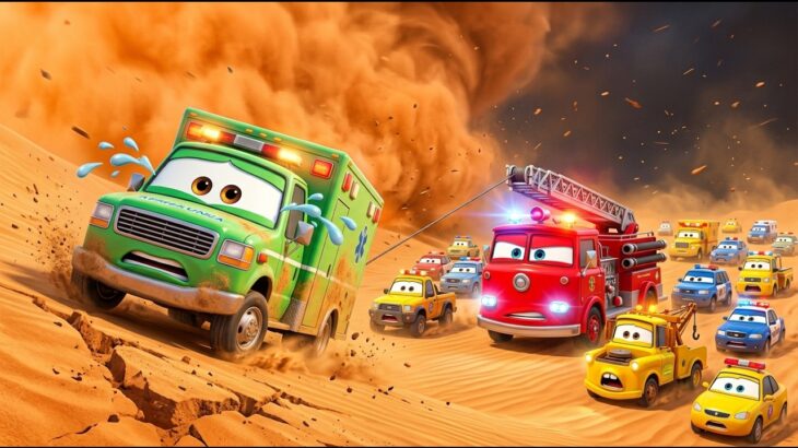 救急車と消防車で大冒険！のりもの アニメ💥 | Cars Cartoon Cartoon