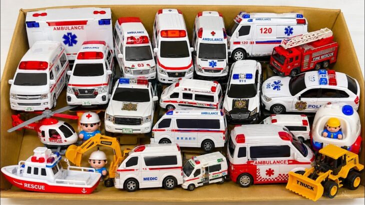 救急車のミニカーチェック！緊急走行テスト！坂道走る☆ Checking out the Toy Ambulance! Emergency driving test, siren sounds!