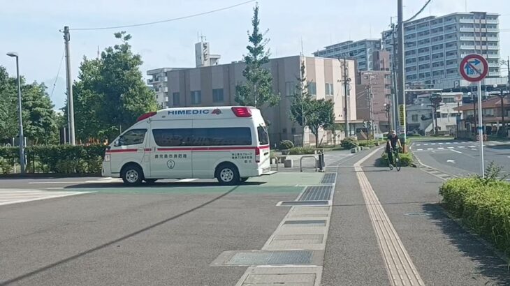 【緊急走行】市立病院へ救急搬送!鹿児島市消防局南本署非常用救急隊（郡元救急代車運用中）