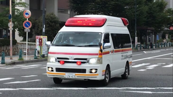 【緊急走行】高槻市役所前を緊急走行！社会医療法人仙養会 北摂総合病院　救急車