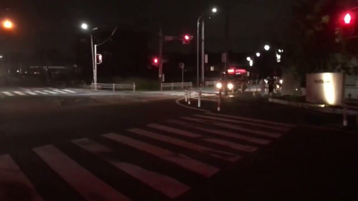 消防団と緊急走行　パトカー（サ）