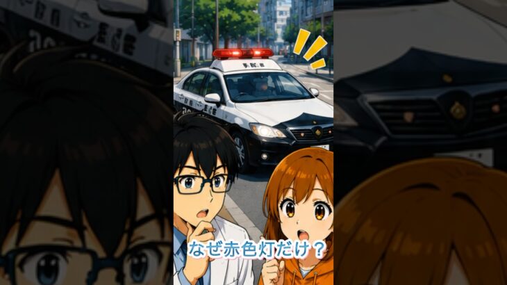 【知らないと損】パトカーが赤色灯だけ点けているのはなぜ？