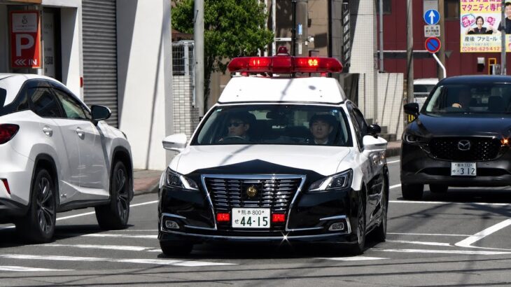 熊本県警パトカー火災現場へ爆走！
