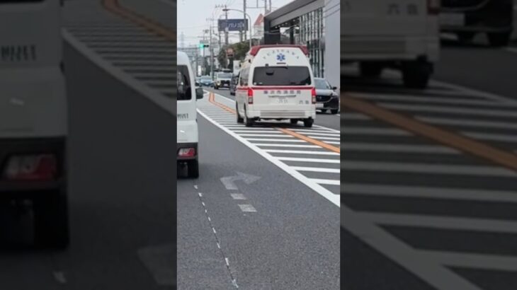 リモートサイレンを鳴らし緊急走行 ハイメディック救急車【六会救急隊・藤沢市消防局】