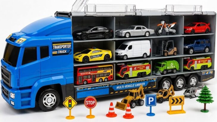 救急車のミニカーが走る！坂道で緊急走行テスト☆サイレンあり