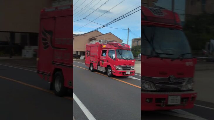 坂戸消防署  4台連続緊急走行 #救急車 #緊急走行 #消防車 #緊急車両 #乗り物