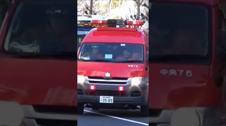 【緊急走行】中央75、緊急走行！【神戸市消防局】#shorts  #ショート #消防署 #消防車 #fire #firefighter #サイレン#救急車 #救急 #はしご車
