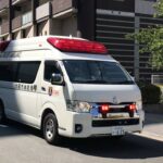 【緊急走行】大阪赤十字病院に到着する救急車。大阪市消防局　A365