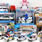 たくさんの緊急車両を開封 | 消防車・パトカー・救急車の開封音＆サイレン音でリラックスするASMR