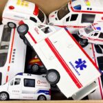 救急車のミニカー走る。坂道緊急走行テスト。サイレンあり☆Ambulance mini car run. Slope emergency driving test! There is a siren.