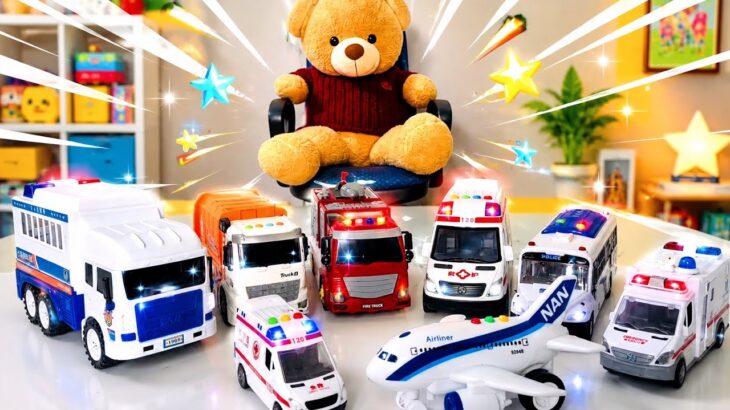 救急車のミニカーが走ります。サイレンありで坂道走行☆緊急走行｜Ambulance minicar runs in an emergency with sirens!