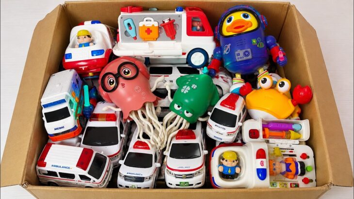 救急車パトカー消防車のミニカーが走る走る！坂道を緊急走行テスト Ambulance police car Minicar of fire truck run run! Slope drive test