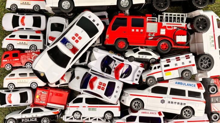 救急車・パトカー・消防車が坂道を緊急走行！サイレンの違いを聞いてみよう★子供向け｜Emergency Vehicles Siren