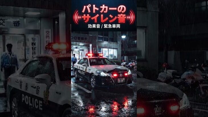 【効果音】パトカーのサイレン音・警察車両｜Japanese Police Siren Sound Effect