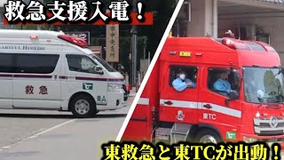 【姫路市消防局】救急支援入電！東救急と東TCが出動！