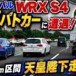 話題のスバル WRX S4の覆面パトカーに遭遇 　 天皇陛下走行前　#パトカー#白バイ#緊急車両