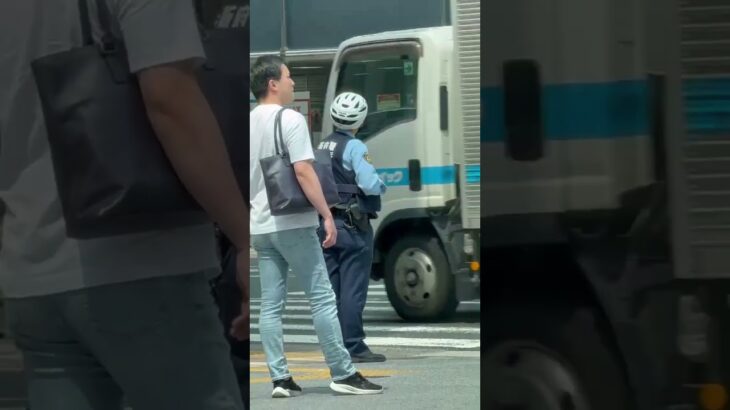 🫡🫡横断歩道で見張る警察官🫡🫡 #警察官 #大阪府警 #shorts #shortvideo #short #shortsfeed