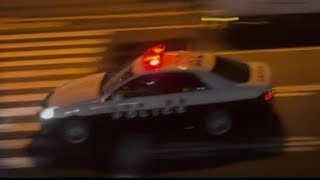 パトカー　緊急走行
