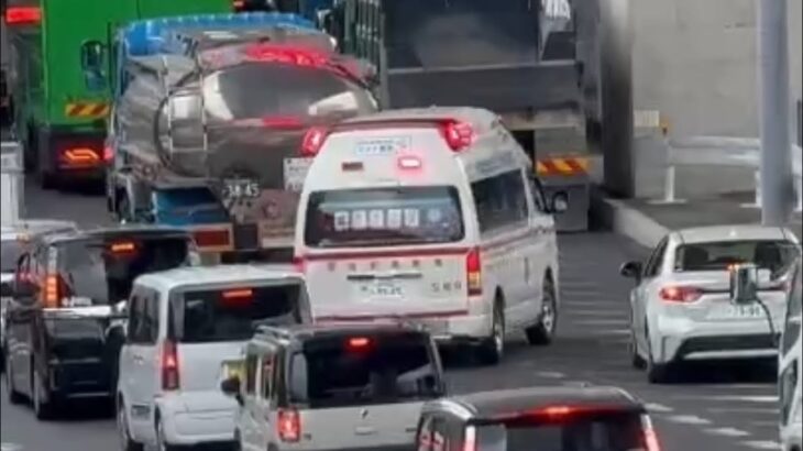 🚨信号渋滞を突破できず🥲🥲🚨救急車🚨緊急走行🚨尼崎市消防局🚨 #救急車 #緊急走行 #尼崎市消防局 #サイレン #赤色灯