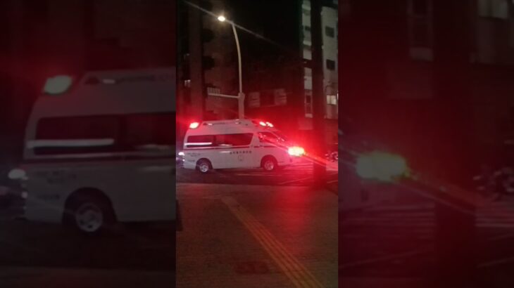 【緊急走行】ハイメディック救急車が交差点進入!鹿児島市消防局中央本署救急隊
