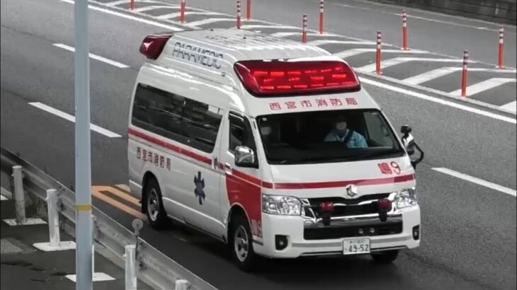 🚨響き渡るサイレン🚨救急車🚨緊急走行🚨西宮市消防局🚨 #救急車 #緊急走行 #西宮市消防局