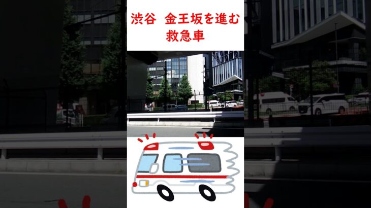渋谷金王坂を走る#救急車　#緊急走行