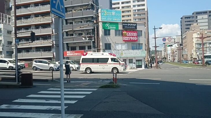 【緊急走行】アクティビーコン救急車交差点進入!鹿児島市消防局甲南救急隊