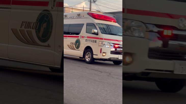 【福井市消防局】救急車緊急走行