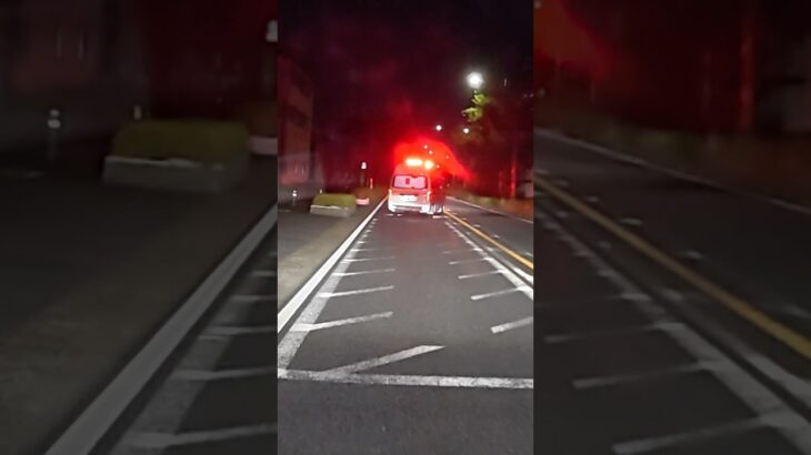 可変ビーコン搭載パラメディック救急車 出動【南救急隊・大和市消防本部】