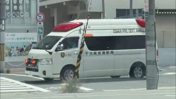 🚨赤信号を緊急走行🚨救急車🚨大阪市消防局🚨 #救急車 #緊急走行 #大阪市消防局