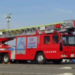 （100wサイレン？！）まだまだ現役の40m級はしご車