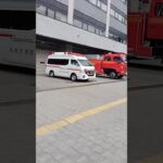 中央消防署救急車出動！後ろの方では最新の中央2の納車中！？#札幌市消防局#消防署#救急車#緊急走行#かっこいい#サイレン#最新#消防車
