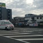 【緊急走行】貴重な回転式赤色灯の2Bグランビア救急車の転院搬送!天陽会中央病院　病院救急車