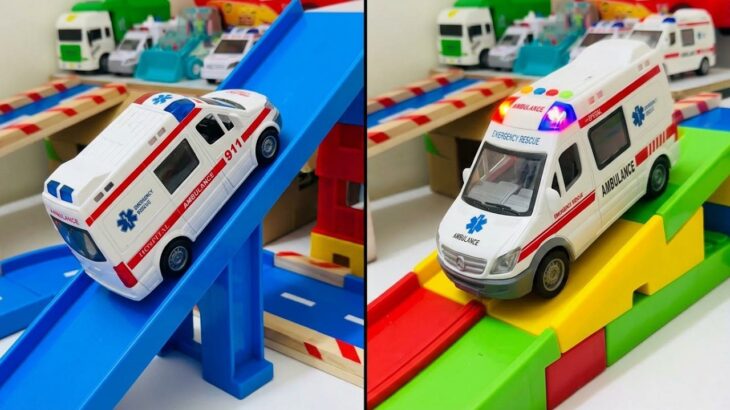 救急車とパトカーが坂道を激走！緊急出動サウンドテスト★Ambulance & Police Car Down The Slope Test