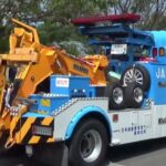 愛媛県総合防災訓練 JAFレッカー車緊急走行