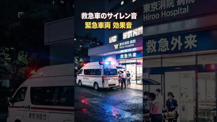 救急車のサイレン音・緊急車両｜効果音　高音質　Japanese Ambulance Siren Sound Effect　High Quality Audio