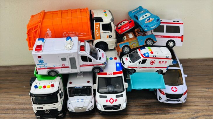 救急車とパトカーの緊急走行テスト！サイレン音と飛行機おもちゃ★Kids Toy Cars⁠