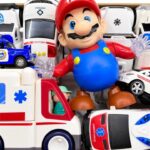 救急車とパトカーのミニカーを点検！緊急走行テスト！サイレン鳴るよ★Kids Toy Cars