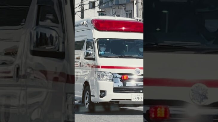 大東四條畷消防本部救急車(ハイメディック)緊急走行
