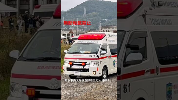 緊急消防援助隊・佐賀県大隊・救急車緊急走行🚨