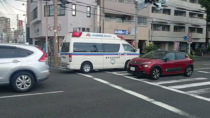【緊急走行】リモートサイレンで交差点通過!鹿児島市消防局甲南非常用救急（高度救急隊ドクターカー代車運用中）