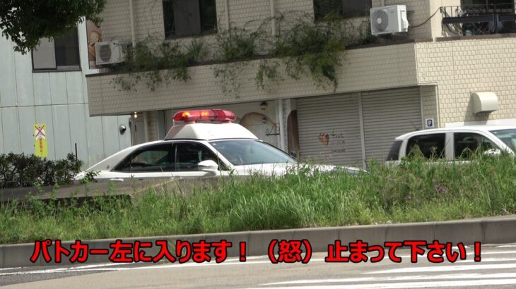 【パトカー左に入ります（怒）！！！】違反車を追跡したいのに全く譲らない一般車両にややキレ気味の警察官!!販売台数世界一のギネス記録を有するスポーツカーがパトカーに検挙された取締りの一部始終!!